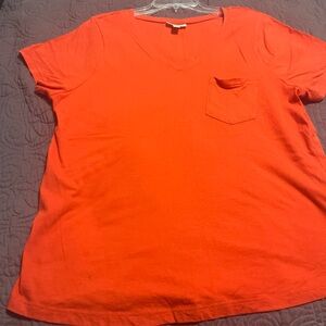 style co women's short sleeve top XXL Orange
